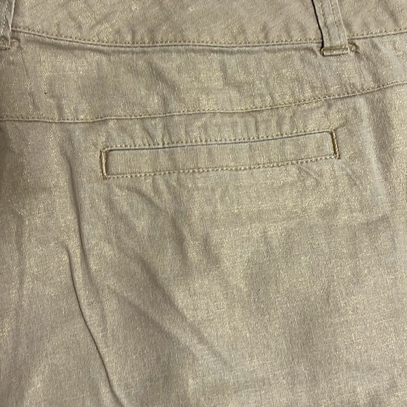 Calvin Klein shorts, size 12, tan with gold thread - Picture 3 of 8